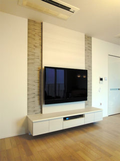 壁掛けテレビ用ふかし壁