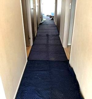 作業時は動線を養生